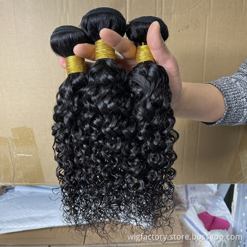 Water Wave Indian Curly Hair Bundles,Wholesale Human Hair Bundles With Closure,Raw Indian Wavy Hair Unprocessed